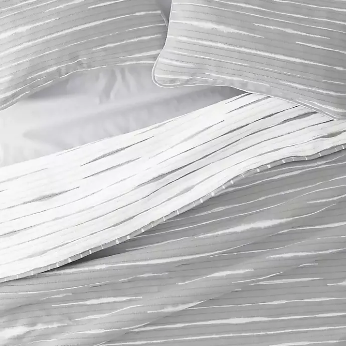 Best Kirklands Home Gray Linear Reversible 3-pc. Queen Quilt Set