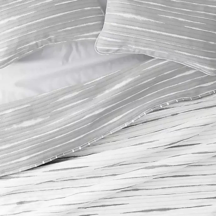 Best Kirklands Home Gray Linear Reversible 3-pc. Queen Quilt Set