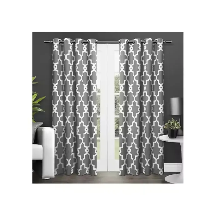 Outlet Kirklands Home Maxwell Blackout Curtain Panel Set, 84 in. Gray