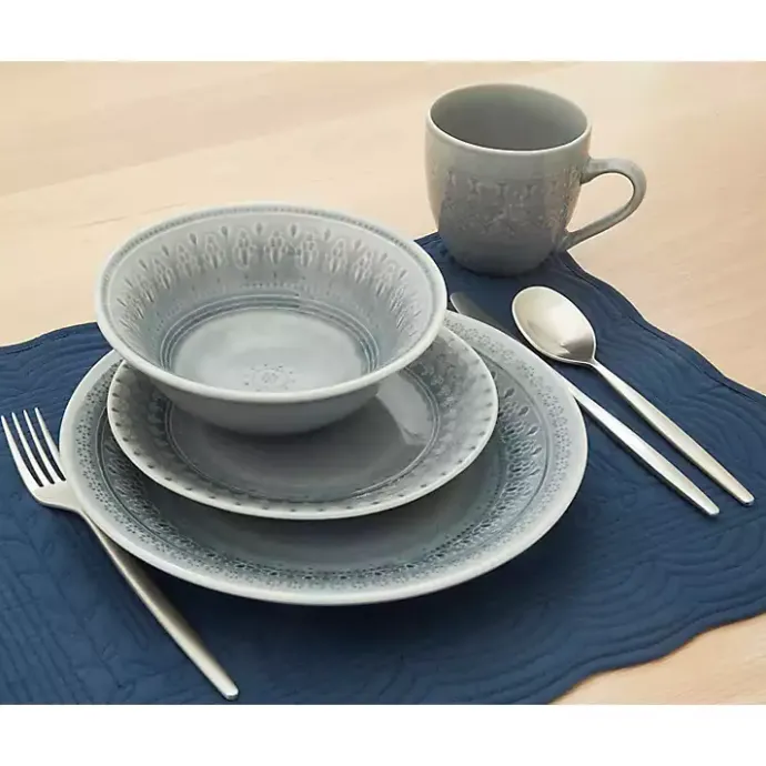 Hot Kirklands Home Medallion 16-pc. Ceramic Dinnerware Set Gray