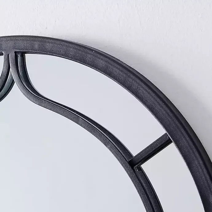Hot Kirklands Home Gray Metal Arched Mirror