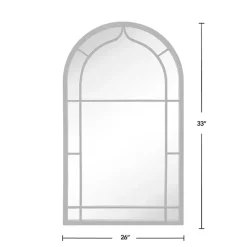 Hot Kirklands Home Gray Metal Arched Mirror