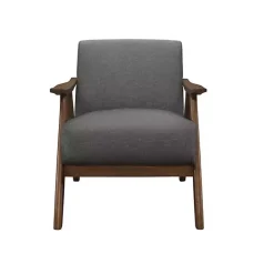 Online Kirklands Home Mid-Century Hazel Wood Frame Accent Chair Gray