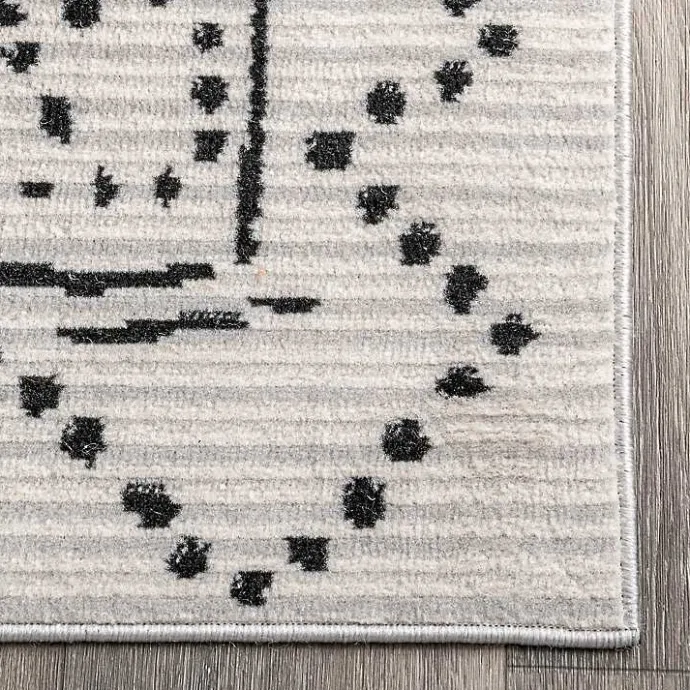 Clearance Kirklands Home Gray Millie Dotted Trellis Area Rug, 9x12