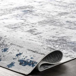 Clearance Kirklands Home Gray Modern Abstract Washable Area Rug, 3x5