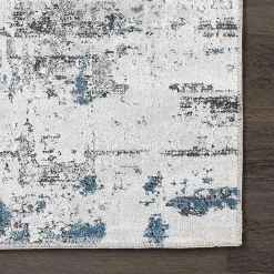 Kirklands Home Gray Modern Abstract Washable Area Rug, 5x8