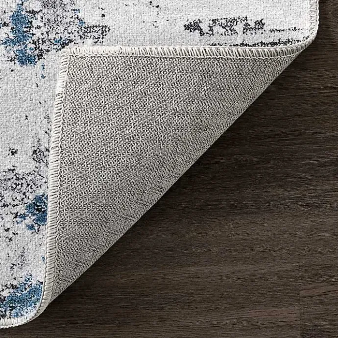 Kirklands Home Gray Modern Abstract Washable Area Rug, 5x8
