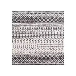 Outlet Kirklands Home Gray Moroccan Pattern Square Area Rug, 6 ft.
