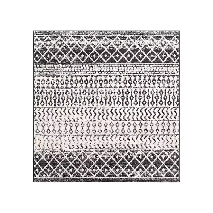 Outlet Kirklands Home Gray Moroccan Pattern Square Area Rug, 6 ft.