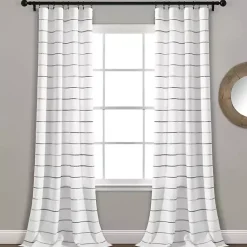 Sale Kirklands Home Gray Ombre Stripe Curtain Panel Set, 84 in.