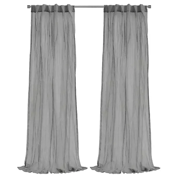 Clearance Kirklands Home Paloma Curtain Panel, 84 in. Gray