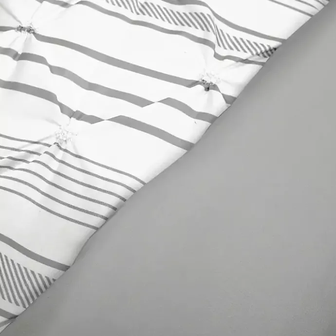 New Kirklands Home Gray Pintuck Stripe Full/Queen 5-pc. Comforter Set