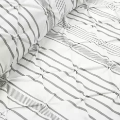 Outlet Kirklands Home Gray Pintuck Stripe King 5-pc. Comforter Set