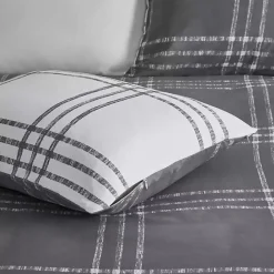 Outlet Kirklands Home Gray Plaid Dayton 3-pc. Full/Queen Comforter Set