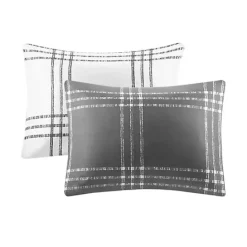 Discount Kirklands Home Gray Plaid Dayton 3-pc. King Comforter Set