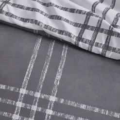 Discount Kirklands Home Gray Plaid Dayton 3-pc. King Comforter Set