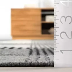 Kirklands Home Plaid Emily Henderson x RugsUSA Rug, 8x10 Gray