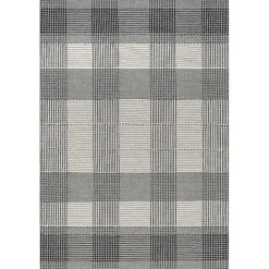 Clearance Kirklands Home Plaid Emily Henderson x RugsUSA Area Rug, 6x9 Gray