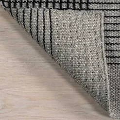 Clearance Kirklands Home Plaid Emily Henderson x RugsUSA Runner, 2x8 Gray