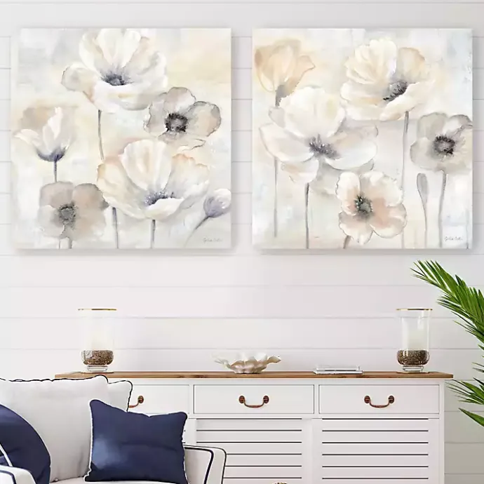 Sale Kirklands Home Poppy Garden 2-pc. Canvas Art Set, 30x30 in. Gray