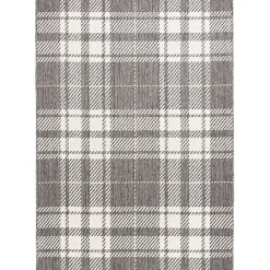 Clearance Kirklands Home Priya Plaid Indoor/Outdoor Area Rug, 5x7 Gray