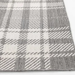 Clearance Kirklands Home Priya Plaid Indoor/Outdoor Area Rug, 5x7 Gray