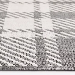 Clearance Kirklands Home Priya Plaid Indoor/Outdoor Area Rug, 5x7 Gray
