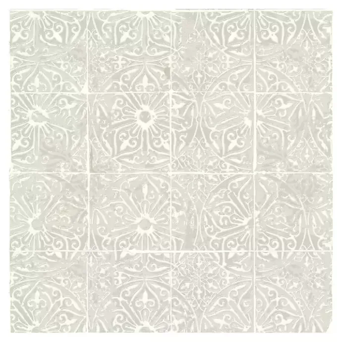 Hot Kirklands Home Provincial Tiles Peel & Stick Wallpaper Gray