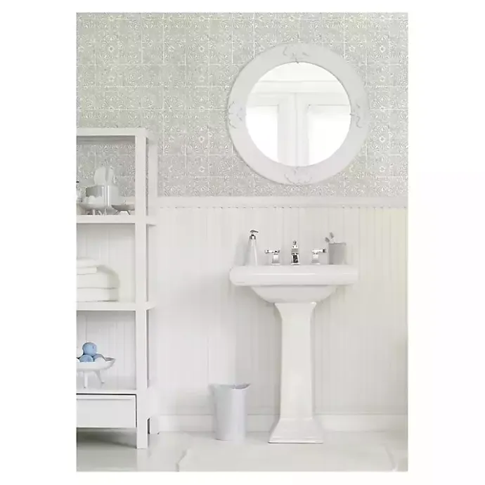 Hot Kirklands Home Provincial Tiles Peel & Stick Wallpaper Gray