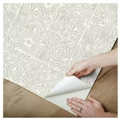 Hot Kirklands Home Provincial Tiles Peel & Stick Wallpaper Gray