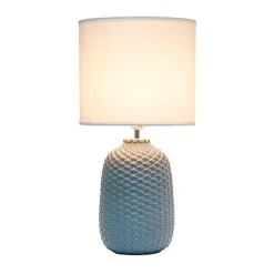 Hot Kirklands Home Purled Ceramic Table Lamp Gray