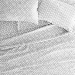 Sale Kirklands Home Quatrefoil 4-pc. King Sheet Set Gray