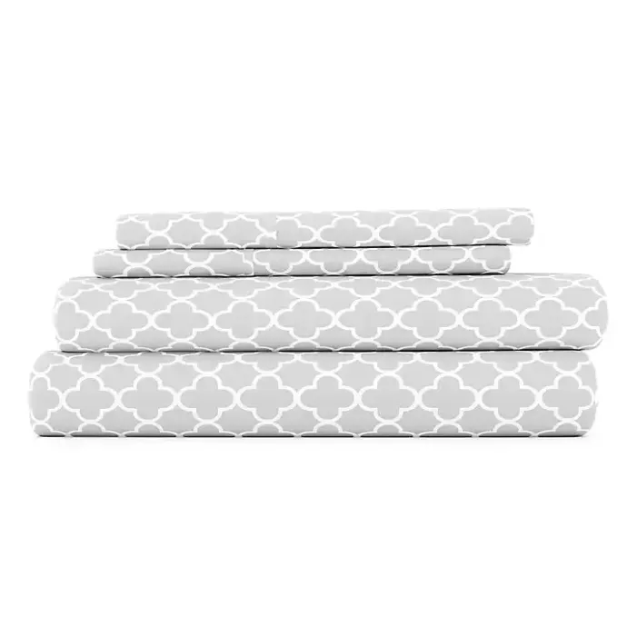 Outlet Kirklands Home Quatrefoil 3-pc. Twin Sheet Set Gray