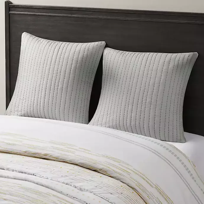 Discount Kirklands Home Quilted Euro Sham Gray