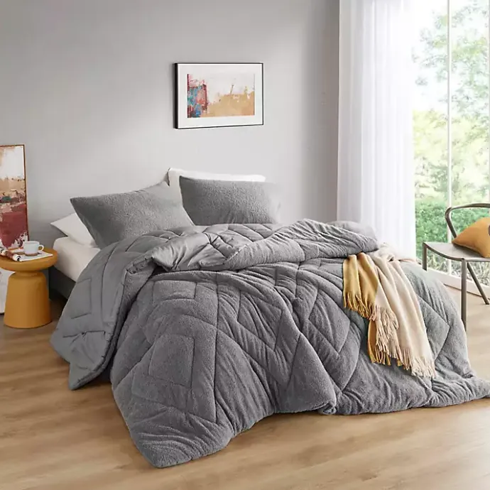 Hot Kirklands Home Quilted Teddy 3-pc. Full/Queen Comforter Set Gray