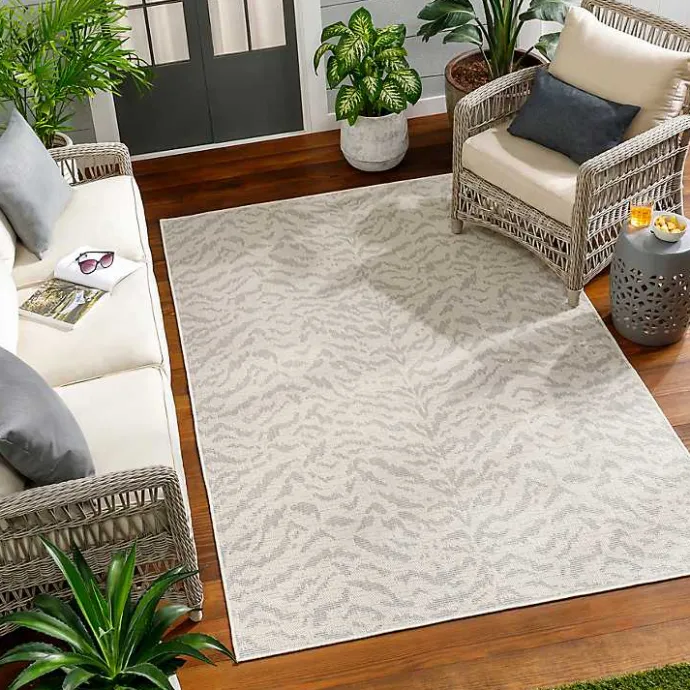 Discount Kirklands Home Gray Ravello Outdoor Rug, 7x10