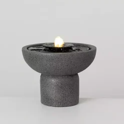 Clearance Kirklands Home Resin Pedestal Outdoor Fountain, 8 in. Gray