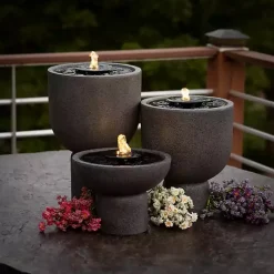 Clearance Kirklands Home Resin Pedestal Outdoor Fountain, 8 in. Gray