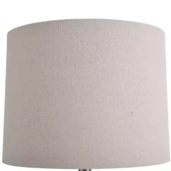 Outlet Kirklands Home Gray Ribbed Ceramic Table Lamp Ivory