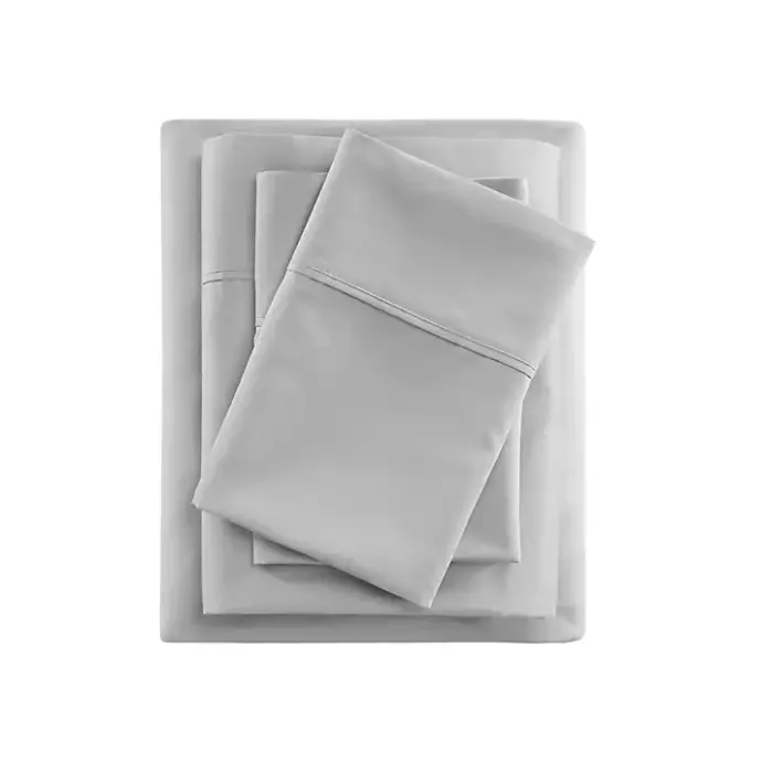 New Kirklands Home Rich Cooling Cotton Queen Sheet Set Gray