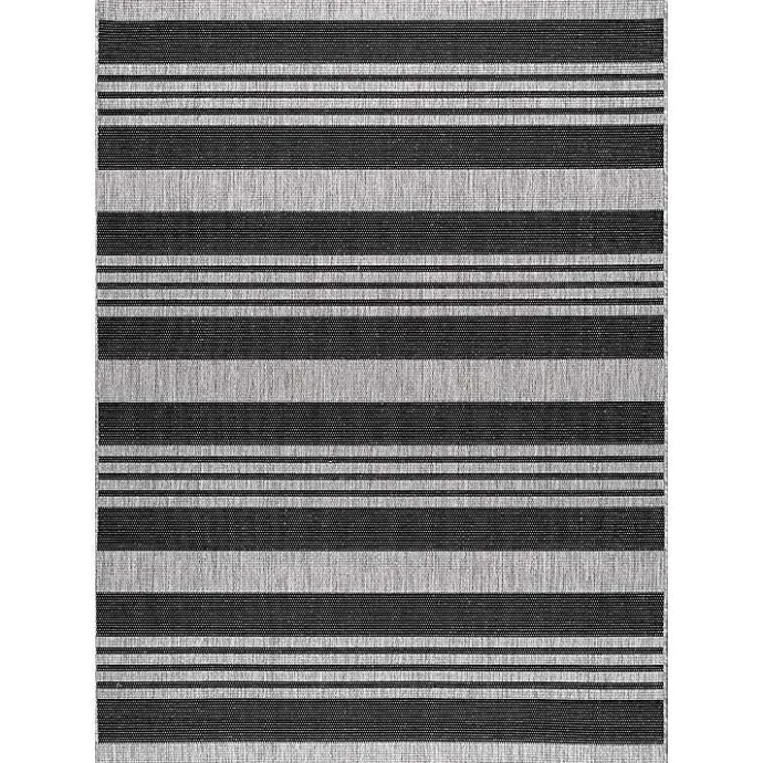 Hot Kirklands Home Gray Robin Stripe Outdoor Rug, 5x8