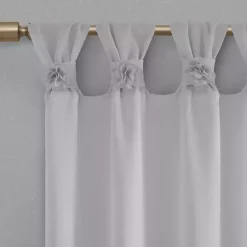 New Kirklands Home Rosette Tab Top Curtain Panel, 63 in. Gray