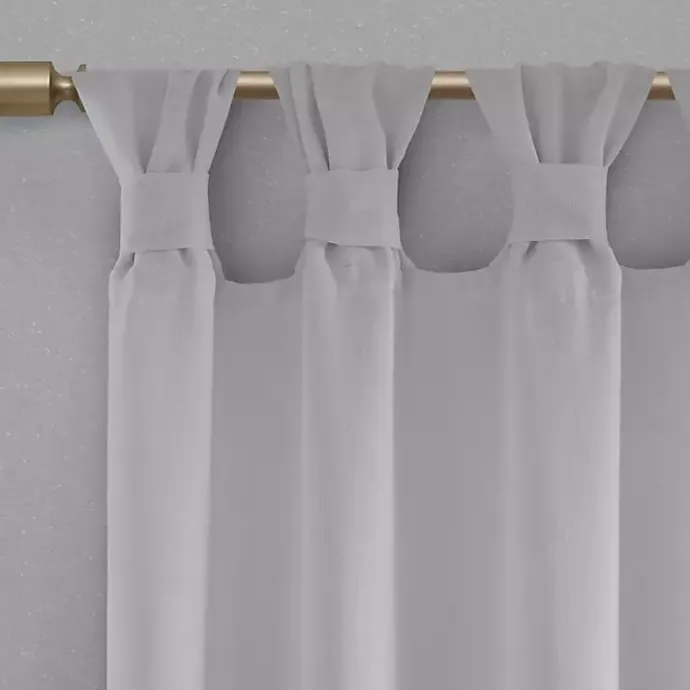 Discount Kirklands Home Rosette Tab Top Curtain Panel, 95 in. Gray