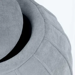 Clearance Kirklands Home Rounded Oval Storage Ottoman Gray