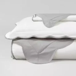 Discount Kirklands Home Gray Scallop Edge 3-pc. Full/Queen Duvet Cover Set