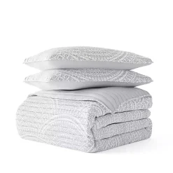 Hot Kirklands Home Gray Scalloped Reversible 2-pc. Twin Quilt Set