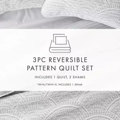 Hot Kirklands Home Gray Scalloped Reversible 2-pc. Twin Quilt Set