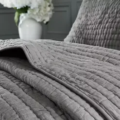 Hot Kirklands Home Serene Quilted 3-pc. Queen Coverlet Set Gray