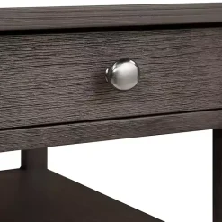 New Kirklands Home 2-Shelf Charging Accent Table Gray