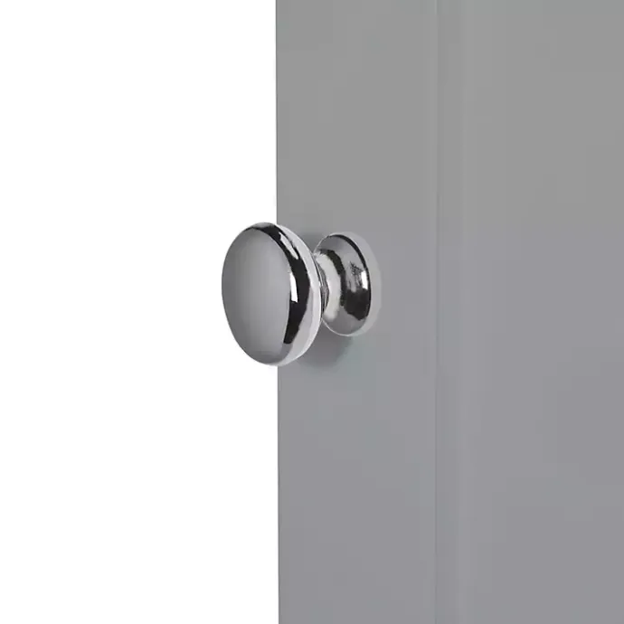 Kirklands Home Single Door 3-Drawer Cabinet Gray